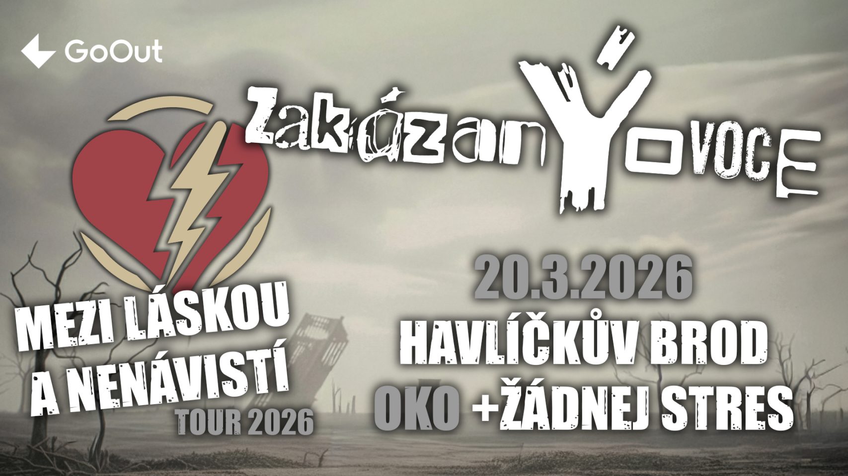 zakázanÝovoce + Žádnej stres – Mezi láskou a nenávistí tour 2026