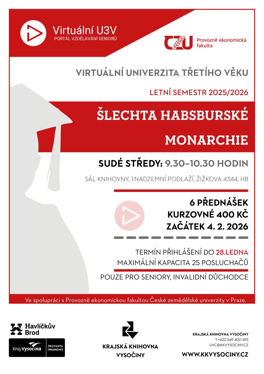 Registrace do Virtuální univerzity třetího věku: Šlechta habsburské monarchie