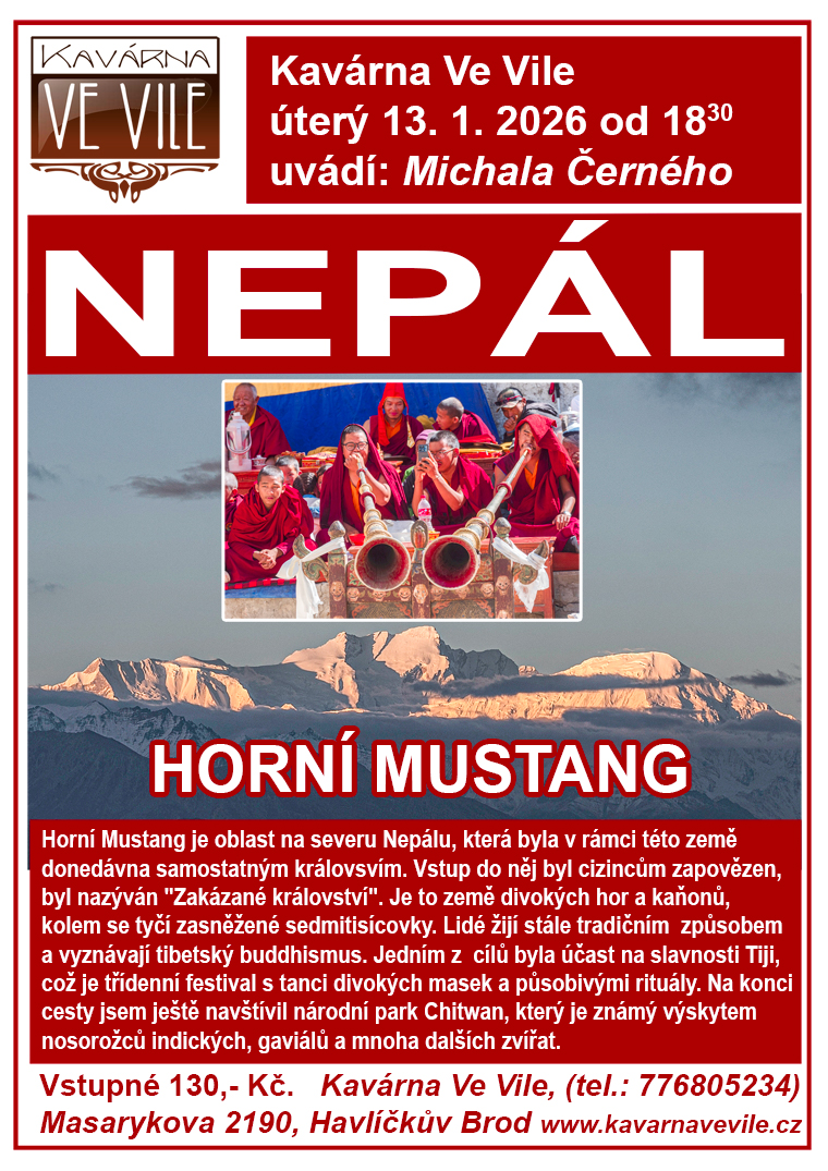 Cestovatelská beseda: NEPÁL - HORNÍ MUSTANG 