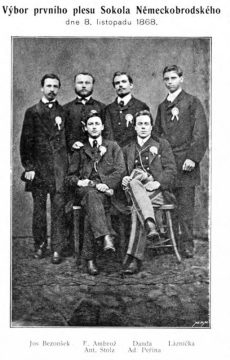 Fotografie z plesu německobrodského Sokola 1868